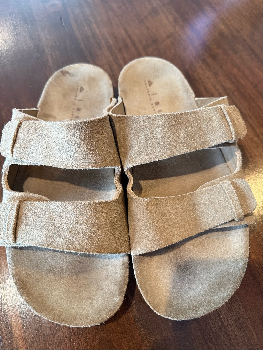Reef Suede Dual-Strap Slide Sandals - Tan